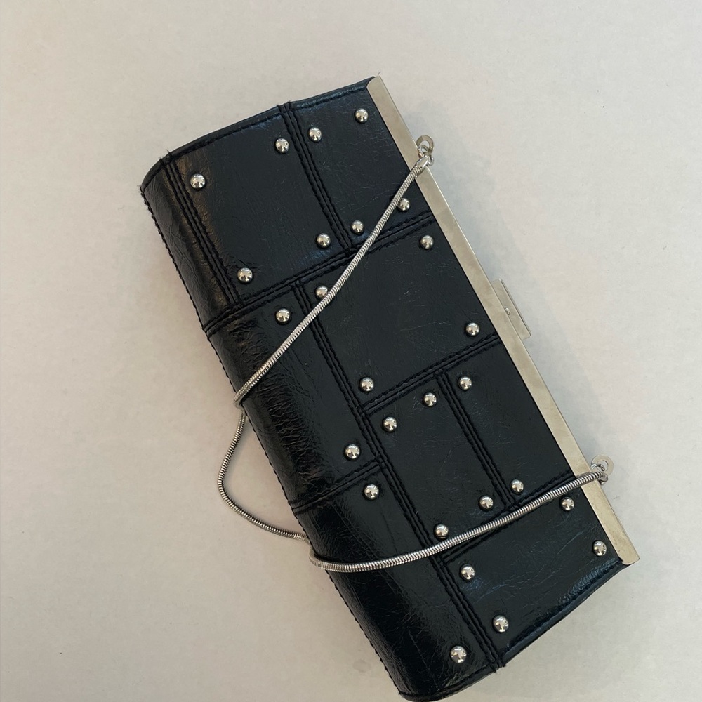 Steve Madden hang bag black and silver
